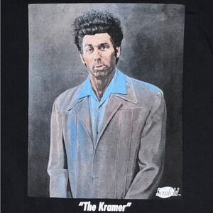 Ripple Junction Seinfeld The Kramer Black T-Shirt Unisex Large New